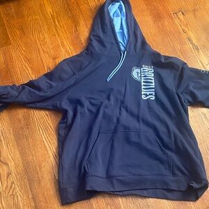 Navy Blue Grizzlies Hoodie with Light Blue Lining